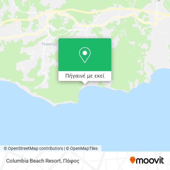 Columbia Beach Resort χάρτης