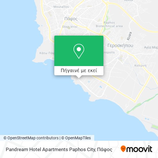 Pandream Hotel Apartments Paphos City χάρτης