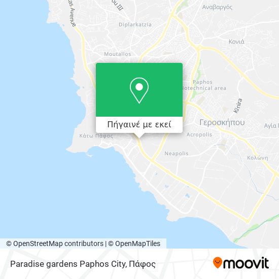 Paradise gardens Paphos City χάρτης