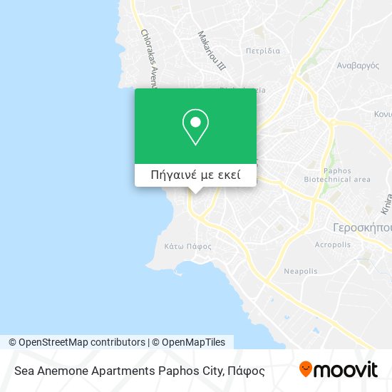 Sea Anemone Apartments Paphos City χάρτης