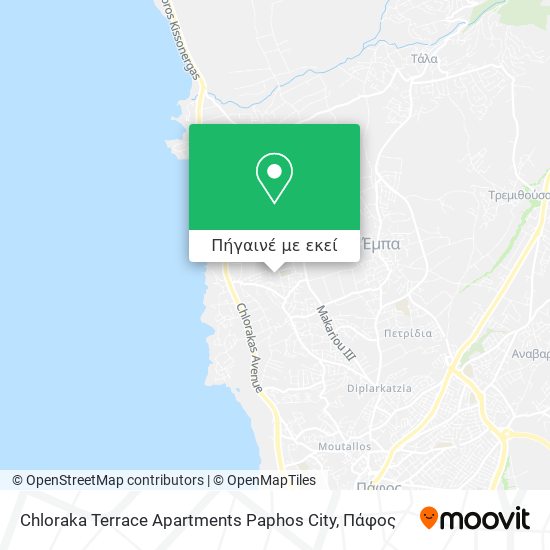 Chloraka Terrace Apartments Paphos City χάρτης