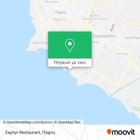 Zephyr Restaurant χάρτης