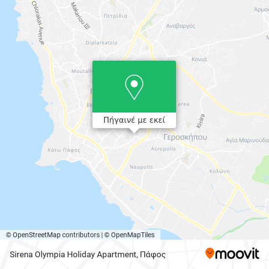 Sirena Olympia Holiday Apartment χάρτης