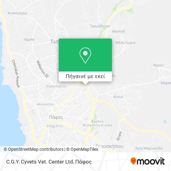 C.G.Y. Cyvets Vet. Center Ltd χάρτης