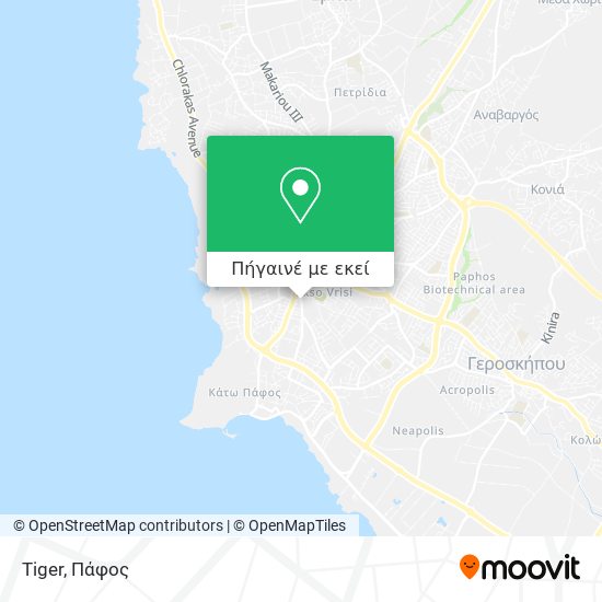 Tiger χάρτης