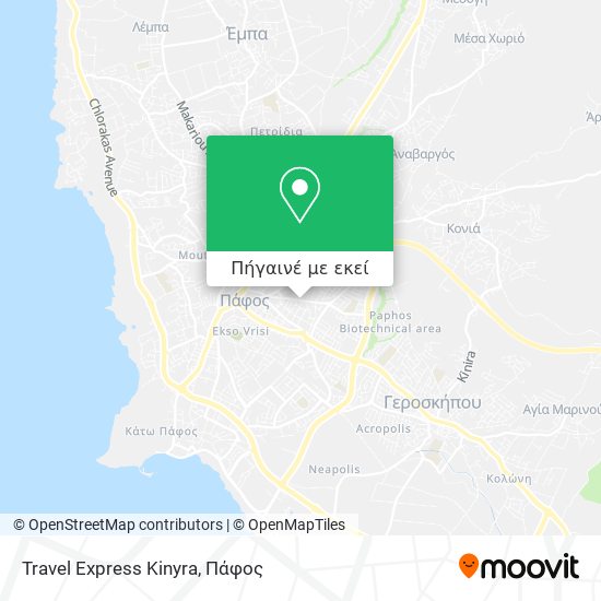 Travel Express Kinyra χάρτης