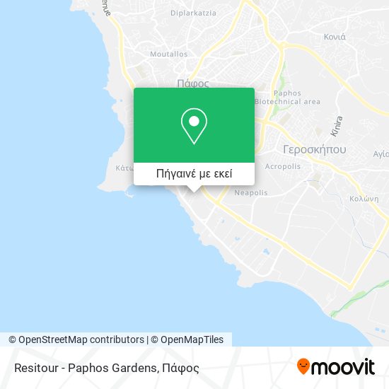 Resitour - Paphos Gardens χάρτης