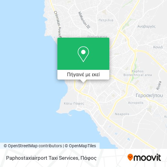 Paphostaxiairport Taxi Services χάρτης