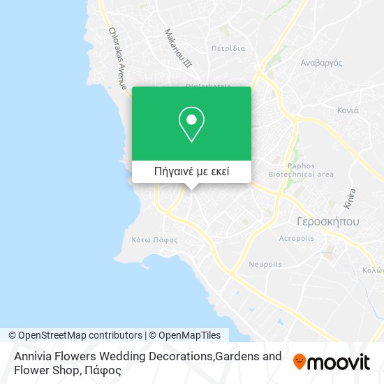 Annivia Flowers Wedding Decorations,Gardens and Flower Shop χάρτης
