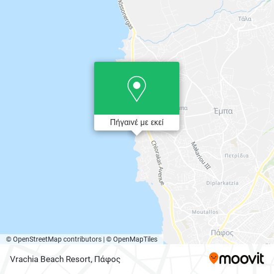 Vrachia Beach Resort χάρτης