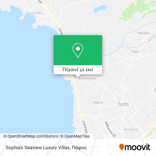 Sophia's Seaview Luxury Villas χάρτης