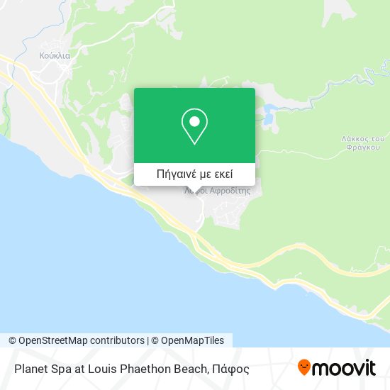 Planet Spa at Louis Phaethon Beach χάρτης