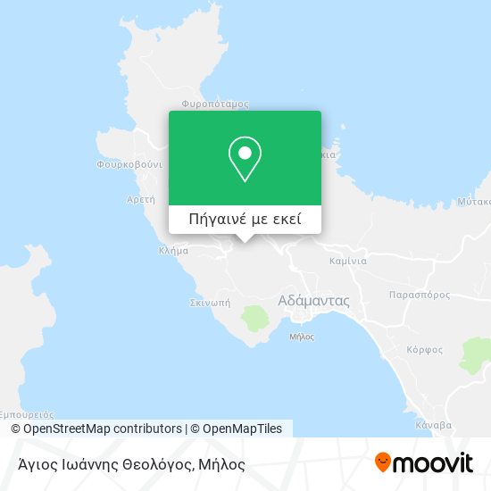 Άγιος Ιωάννης Θεολόγος χάρτης