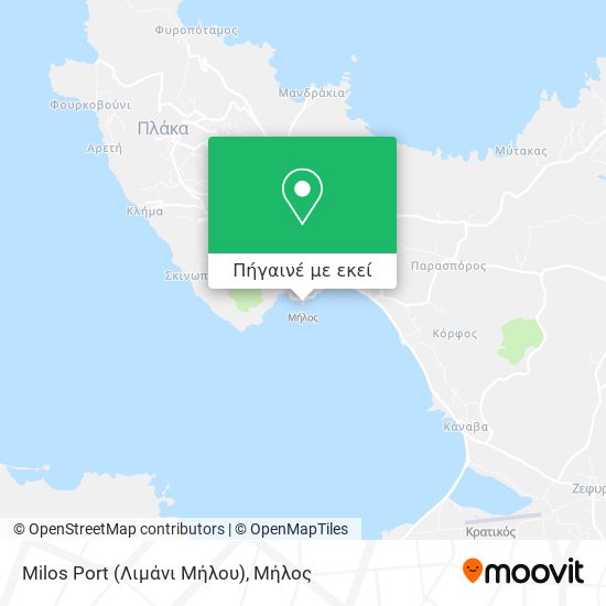 Milos Port (Λιμάνι Μήλου) χάρτης