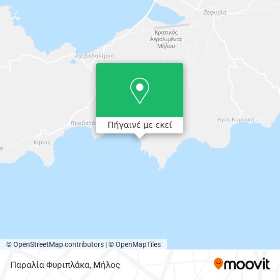 Παραλία Φυριπλάκα χάρτης