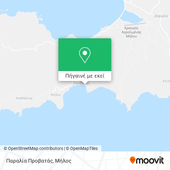 Παραλία Προβατάς χάρτης