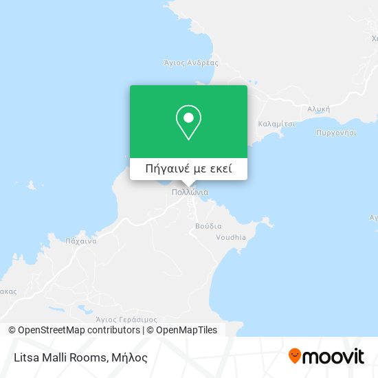 Litsa Malli Rooms χάρτης