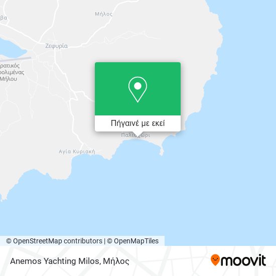 Anemos Yachting Milos χάρτης