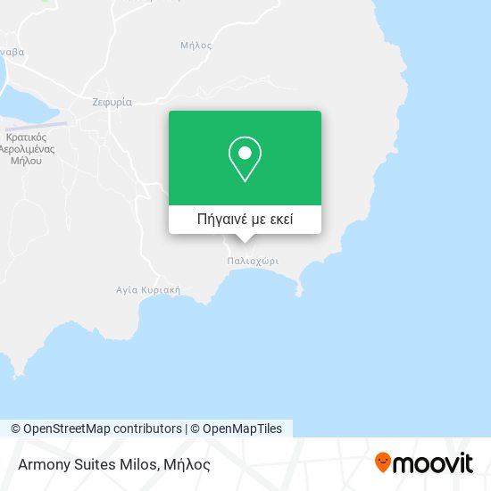 Armony Suites Milos χάρτης