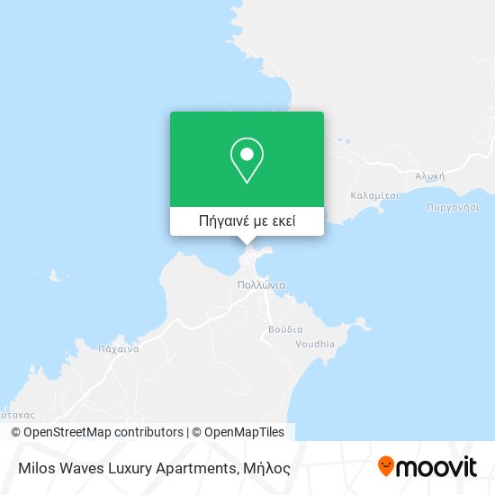 Milos Waves Luxury Apartments χάρτης