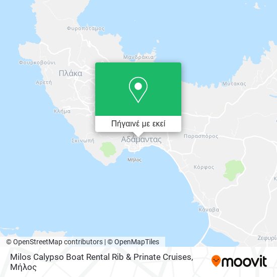 Milos Calypso Boat Rental Rib & Prinate Cruises χάρτης