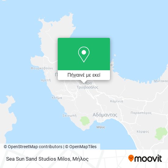 Sea Sun Sand Studios Milos χάρτης
