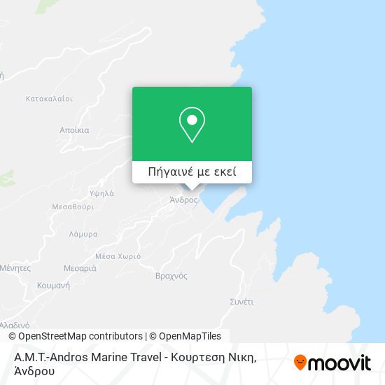 A.M.T.-Andros Marine Travel - Κουρτεση Νικη χάρτης