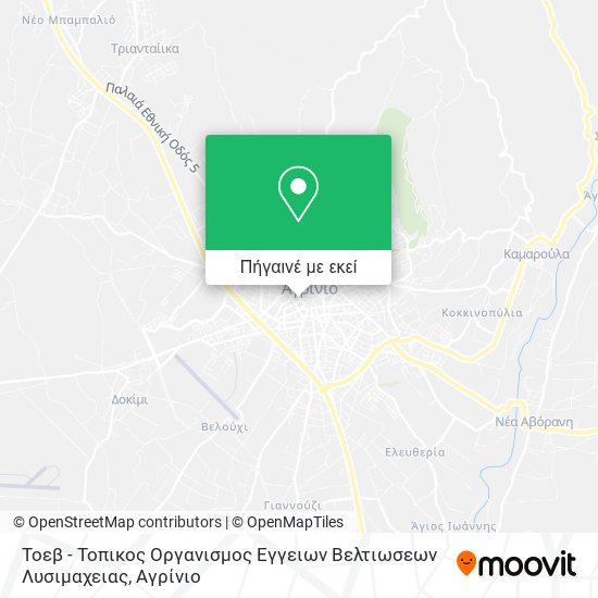 Τοεβ - Τοπικος Οργανισμος Εγγειων Βελτιωσεων Λυσιμαχειας χάρτης
