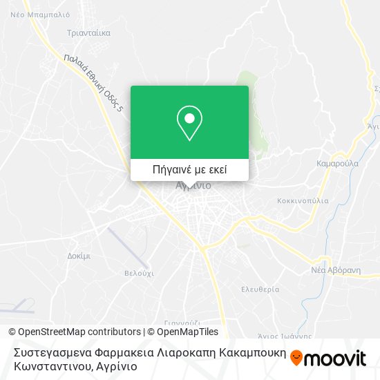 Συστεγασμενα Φαρμακεια Λιαροκαπη Κακαμπουκη Κωνσταντινου χάρτης