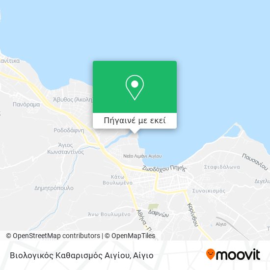 Βιολογικός Καθαρισμός Αιγίου χάρτης