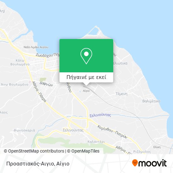 Προαστιακός-Αιγιο χάρτης