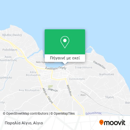 Παραλία Αίγιο χάρτης