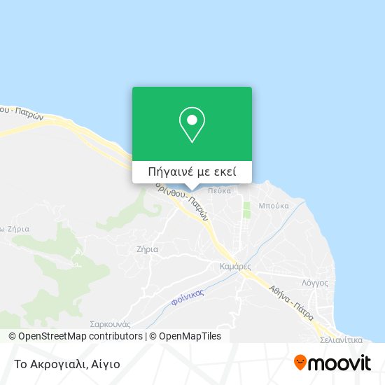 Το Ακρογιαλι χάρτης