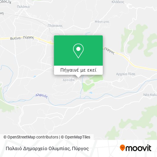 Παλαιό Δημαρχείο Ολυμπίας χάρτης