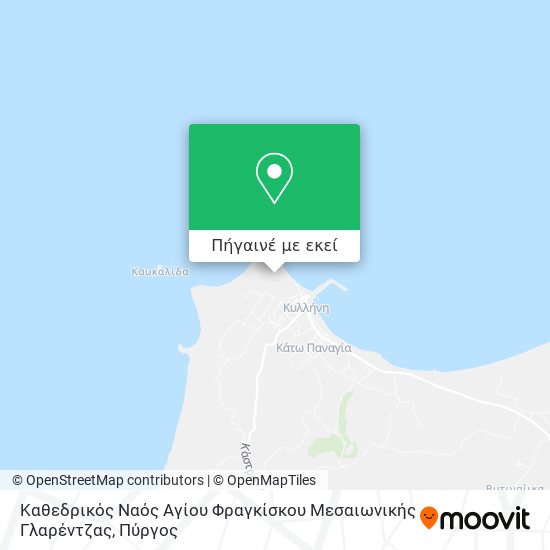 Καθεδρικός Ναός  Αγίου Φραγκίσκου Μεσαιωνικής Γλαρέντζας χάρτης