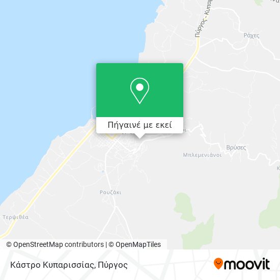 Κάστρο Κυπαρισσίας χάρτης