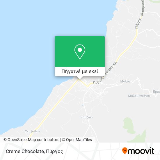 Creme Chocolate χάρτης
