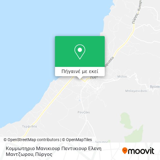 Κομμωτηριο Μανικιουρ Πεντικιουρ Ελενη Μαντζωρου χάρτης