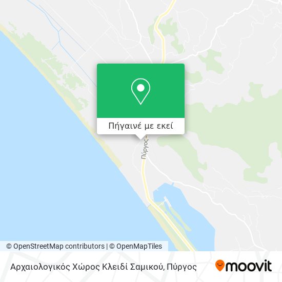 Αρχαιολογικός Χώρος Κλειδί Σαμικού χάρτης
