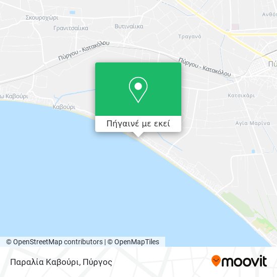 Παραλία Καβούρι χάρτης
