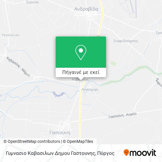 Γυμνασιο Καβασιλων Δημου Γαστουνης χάρτης
