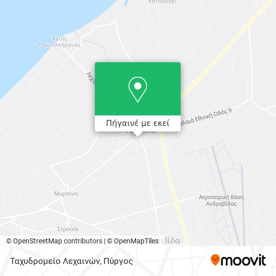 Ταχυδρομείο Λεχαινών χάρτης