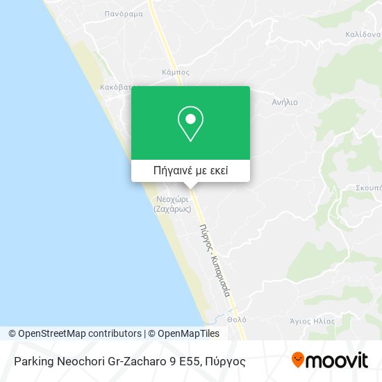 Parking Neochori Gr-Zacharo 9 E55 χάρτης