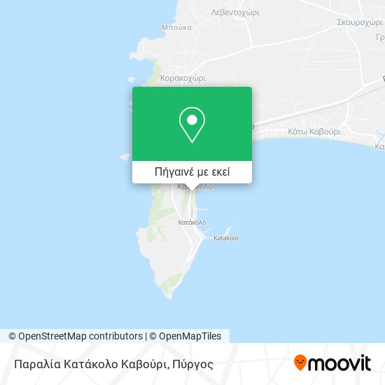 Παραλία Κατάκολο Καβούρι χάρτης