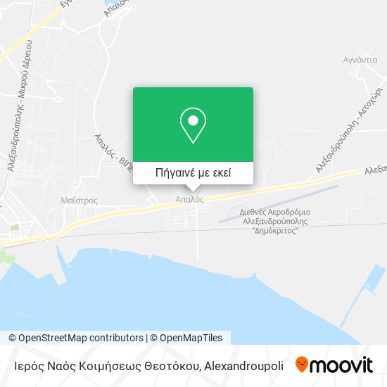 Ιερός Ναός Κοιμήσεως Θεοτόκου χάρτης