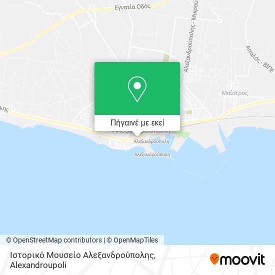 Ιστορικό Μουσείο Αλεξανδρούπολης χάρτης
