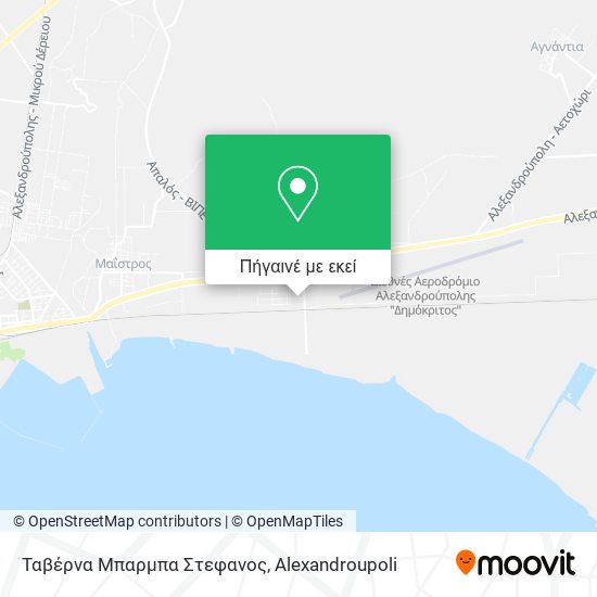 Ταβέρνα Μπαρμπα Στεφανος χάρτης