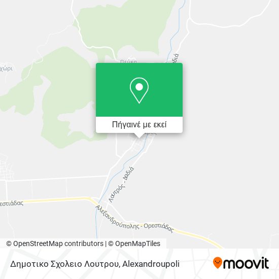 Δημοτικο Σχολειο Λουτρου χάρτης