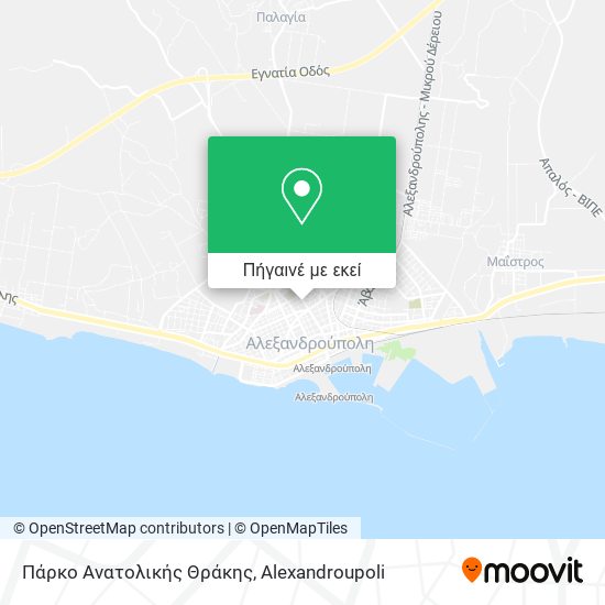 Πάρκο Ανατολικής Θράκης χάρτης