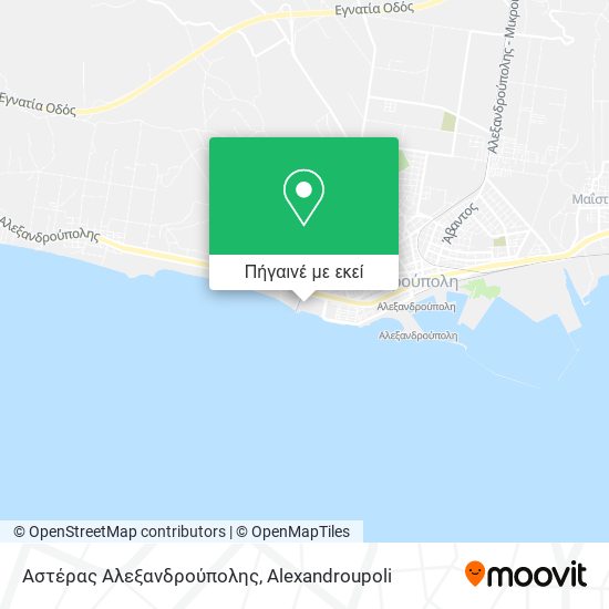 Αστέρας Αλεξανδρούπολης χάρτης